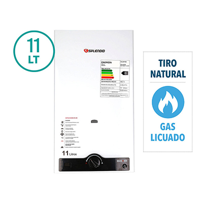 Calefont gas licuado tiro natural master ionizado